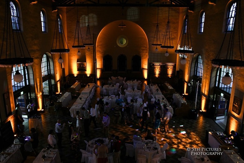 Uplighting at the Train Depot in Boise Idaho Sound Wave Events 