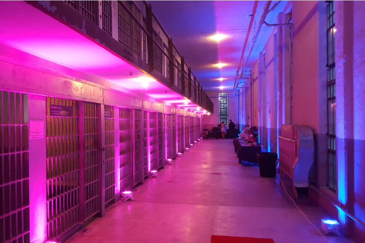 Uplighting at the Idaho Old State Penitentiary In Boise Idaho Sound Wave Events 
